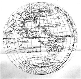 Полушарие Wooden Globe 1535 года