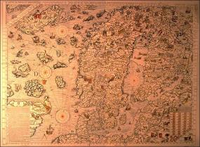 Карта Олауса Магнуса 1536 года